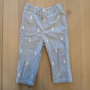Polo by Ralph Lauren Blue Striped Kids Pants